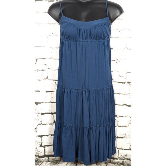 VTG JUICY COUTURE Y2K Boho Peasant Cottage Tiered Midi Dress USA Size Large - Picture 1 of 7